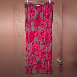 Kathy Ireland Gold Slit Skirt Xl